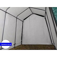 2,4Χ3,6m . Αποθήκη  απο μουσαμά διαστάσεων 2,4Χ3,6m, Οικονομική έκδοση