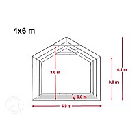 4x6m - Οικονομικές αποθήκες απο Μουσαμά/ 10 χρόνια εγγύηση Διαστάσεων : 4x6m Επαγγελματική έκδοση