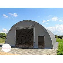 9,15m x 12m x 4,5m - Τοξοτή αποθήκη απο μουσαμά διαστάσεων 9,15m x 12m x 4,5m με μουσαμά βάρους  2300γρ  