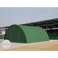 9,15m x 10m x 4,5m - Τοξοτή αποθήκη απο μουσαμά διαστάσεων 9,15m x 10m x 4,5m με μουσαμά βάρους  2300γρ 