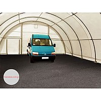 9,15m x 10m x 4,5m - Τοξοτή αποθήκη απο μουσαμά διαστάσεων 9,15m x 10m x 4,5m με μουσαμά βάρους  2300γρ 