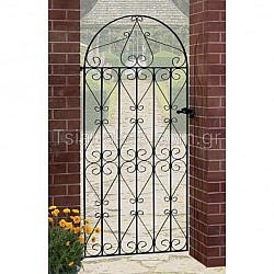 Traditional, economical iron gate with llama handles