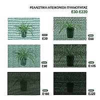 Δίχτυ Σκίασης E30 5x100m GRASHER Πράσινο , 25% σκίαση,30gr