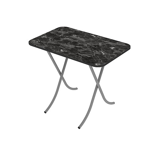 Tραπέζι MOUNTAIN TOP πτυσσόμενο από mdf/μέταλλο σε χρώμα μαύρο μαρμάρου 60x90x75,Έπιπλα εσωτερικού χώρου > Τραπεζαρία > Τραπέζια
