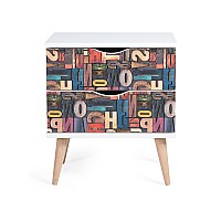 Κομοδίνο ADELE με 2 συρτάρια σε χρώμα λευκό με patchwork λεπτομέρειες 45x36x50εκ Κομοδίνο ADELE με 2 συρτάρια σε χρώμα λευκό με patchwork λεπτομέρειες 45x36x50εκ,Έπιπλα εσωτερικού χώρου > Κρεβατοκάμαρα > Κομοδίνα