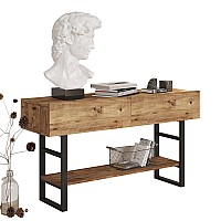Κονσόλα VIANA σε atlantic pine/μαύρο χρώμα 139x43x76,Έπιπλα εσωτερικού χώρου > Έπιπλα εισόδου > Κονσόλες