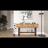 Κονσόλα VIANA σε atlantic pine/μαύρο χρώμα 139x43x76,Έπιπλα εσωτερικού χώρου > Έπιπλα εισόδου > Κονσόλες