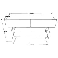 Κονσόλα VIANA σε atlantic pine/μαύρο χρώμα 139x43x76,Έπιπλα εσωτερικού χώρου > Έπιπλα εισόδου > Κονσόλες