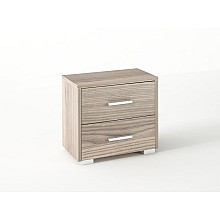 Κομοδίνο με 2 συρτάρια σε χρώμα σταχτί 50x34x48  Κομοδίνο με 2 συρτάρια σε χρώμα σταχτί 50x34x48