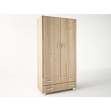 Ντουλάπα δίφυλλη σε χρώμα δρυς 105x50x180  Ντουλάπα δίφυλλη σε χρώμα δρυς 105x50x180