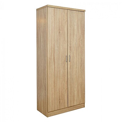 Ντουλάπα ρούχων δίφυλλη REAL χρώμα sonoma 60x42x180 