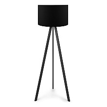 Φωτιστικό δαπέδου Rosling Megapap Mdf/ύφασμα Pvc χρώμα μαύρο 38x21x140εκ.  Φωτιστικό δαπέδου Rosling Megapap Mdf/ύφασμα Pvc χρώμα μαύρο 38x21x140εκ.