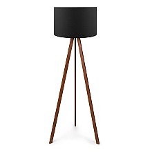 Φωτιστικό δαπέδου Rosling Megapap Mdf/ύφασμα Pvc χρωμα καρυδί/μαύρο 38x21x140εκ.  Φωτιστικό δαπέδου Rosling Megapap Mdf/ύφασμα Pvc χρωμα καρυδί/μαύρο 38x21x140εκ.