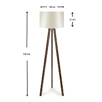 Φωτιστικό δαπέδου Rosling Megapap Mdf/ύφασμα Pvc χρώμα καρυδί/μπεζ 38x21x140εκ. Φωτιστικό δαπέδου Rosling Megapap Mdf/ύφασμα Pvc χρώμα καρυδί/μπεζ 38x21x140εκ.