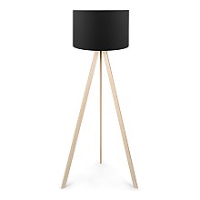 Φωτιστικό δαπέδου Rosling Megapap Mdf/ύφασμα Pvc χρώμα φυσικό/μαύρο 38x21x140εκ.  Φωτιστικό δαπέδου Rosling Megapap Mdf/ύφασμα Pvc χρώμα φυσικό/μαύρο 38x21x140εκ.