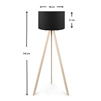 Φωτιστικό δαπέδου Rosling Megapap Mdf/ύφασμα Pvc χρώμα φυσικό/μαύρο 38x21x140εκ. Φωτιστικό δαπέδου Rosling Megapap Mdf/ύφασμα Pvc χρώμα φυσικό/μαύρο 38x21x140εκ.