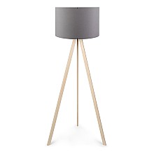 Φωτιστικό δαπέδου Rosling Megapap Mdf/ύφασμα Pvc χρώμα φυσικό/ανθρακί 38x21x140εκ.  Φωτιστικό δαπέδου Rosling Megapap Mdf/ύφασμα Pvc χρώμα φυσικό/ανθρακί 38x21x140εκ.