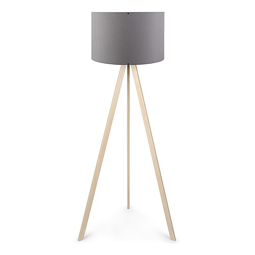 Φωτιστικό δαπέδου Rosling Megapap Mdf/ύφασμα Pvc χρώμα φυσικό/ανθρακί 38x21x140εκ. Φωτιστικό δαπέδου Rosling Megapap Mdf/ύφασμα Pvc χρώμα φυσικό/ανθρακί 38x21x140εκ.
