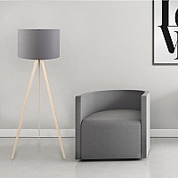 Φωτιστικό δαπέδου Rosling Megapap Mdf/ύφασμα Pvc χρώμα φυσικό/ανθρακί 38x21x140εκ. Φωτιστικό δαπέδου Rosling Megapap Mdf/ύφασμα Pvc χρώμα φυσικό/ανθρακί 38x21x140εκ.