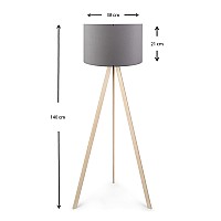 Φωτιστικό δαπέδου Rosling Megapap Mdf/ύφασμα Pvc χρώμα φυσικό/ανθρακί 38x21x140εκ. Φωτιστικό δαπέδου Rosling Megapap Mdf/ύφασμα Pvc χρώμα φυσικό/ανθρακί 38x21x140εκ.