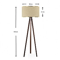 Φωτιστικό δαπέδου Rosling Megapap Mdf/ύφασμα Pvc χρώμα καρυδί/μπεζ 38x21x140εκ. Φωτιστικό δαπέδου Rosling Megapap Mdf/ύφασμα Pvc χρώμα καρυδί/μπεζ 38x21x140εκ.