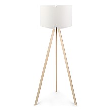 Φωτιστικό δαπέδου Rosling Megapap Mdf/ύφασμα Pvc χρώμα φυσικό/λευκό 38x21x140εκ.  Φωτιστικό δαπέδου Rosling Megapap Mdf/ύφασμα Pvc χρώμα φυσικό/λευκό 38x21x140εκ.