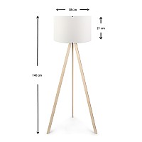 Φωτιστικό δαπέδου Rosling Megapap Mdf/ύφασμα Pvc χρώμα φυσικό/λευκό 38x21x140εκ. Φωτιστικό δαπέδου Rosling Megapap Mdf/ύφασμα Pvc χρώμα φυσικό/λευκό 38x21x140εκ.