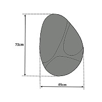 Καθρέφτης τοίχου Leon Megapap χρώμα γκρι 73x49x2,2εκ.,Έπιπλα εσωτερικού χώρου > Καθρέπτες,Έπιπλα εσωτερικού χώρου