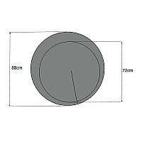 Καθρέφτης τοίχου Moon Megapap χρώμα γκρι 88x88x2,2εκ.,Έπιπλα εσωτερικού χώρου > Καθρέπτες,Έπιπλα εσωτερικού χώρου