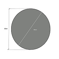 Καθρέφτης τοίχου Losta Megapap χρώμα λευκό 60x60x2,2εκ.,Έπιπλα εσωτερικού χώρου > Καθρέπτες,Έπιπλα εσωτερικού χώρου