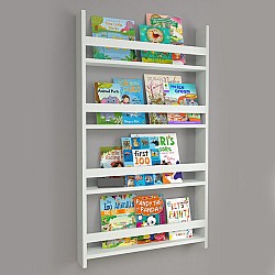 Επιτοίχια βιβλιοθήκη - ραφιέρα Montessori Megapap από μελαμίνη χρώμα λευκό 70x10x120εκ. Επιτοίχια βιβλιοθήκη - ραφιέρα Montessori Megapap από μελαμίνη χρώμα λευκό 70x10x120εκ.