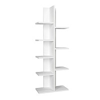 Βιβλιοθήκη μελαμίνης Tree Megapap χρώμα λευκό 45x21,4x113εκ.,Έπιπλα εσωτερικού χώρου > Βιβλιοθήκες