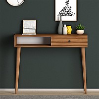 Κονσόλα μελαμίνης Napoli Megapap χρώμα καρυδί 90x29x88εκ.,Έπιπλα εσωτερικού χώρου > Κονσόλες,Έπιπλα εσωτερικού χώρου