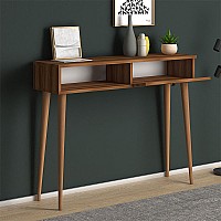 Κονσόλα μελαμίνης Napoli Megapap χρώμα καρυδί 90x29x88εκ.,Έπιπλα εσωτερικού χώρου > Κονσόλες,Έπιπλα εσωτερικού χώρου