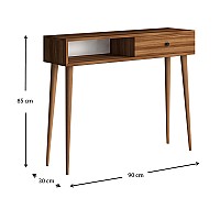 Κονσόλα μελαμίνης Napoli Megapap χρώμα καρυδί 90x29x88εκ.,Έπιπλα εσωτερικού χώρου > Κονσόλες,Έπιπλα εσωτερικού χώρου