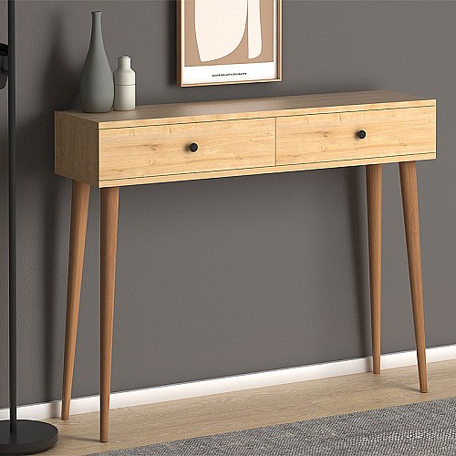 Κονσόλα μελαμίνης Alis Megapap χρώμα oak 110x29x88εκ.,Έπιπλα εσωτερικού χώρου > Κονσόλες,Έπιπλα εσωτερικού χώρου