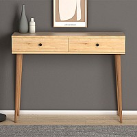 Κονσόλα μελαμίνης Alis Megapap χρώμα oak 110x29x88εκ.,Έπιπλα εσωτερικού χώρου > Κονσόλες,Έπιπλα εσωτερικού χώρου