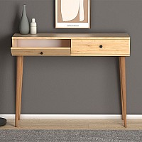 Κονσόλα μελαμίνης Alis Megapap χρώμα oak 110x29x88εκ.,Έπιπλα εσωτερικού χώρου > Κονσόλες,Έπιπλα εσωτερικού χώρου
