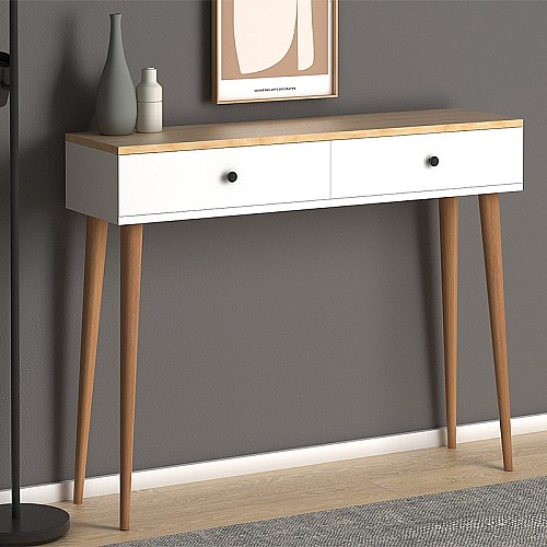 Κονσόλα μελαμίνης Alis Megapap χρώμα pine white 110x29x88εκ.,Έπιπλα εσωτερικού χώρου > Κονσόλες,Έπιπλα εσωτερικού χώρου