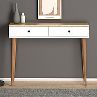 Κονσόλα μελαμίνης Alis Megapap χρώμα pine white 110x29x88εκ.,Έπιπλα εσωτερικού χώρου > Κονσόλες,Έπιπλα εσωτερικού χώρου
