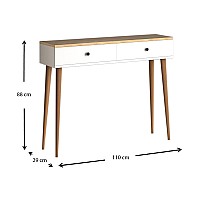 Κονσόλα μελαμίνης Alis Megapap χρώμα pine white 110x29x88εκ.,Έπιπλα εσωτερικού χώρου > Κονσόλες,Έπιπλα εσωτερικού χώρου