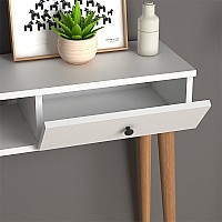 Κονσόλα μελαμίνης Napoli Megapap χρώμα λευκό 90x29x88εκ.,Έπιπλα εσωτερικού χώρου > Κονσόλες,Έπιπλα εσωτερικού χώρου