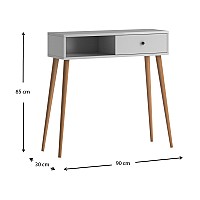 Κονσόλα μελαμίνης Napoli Megapap χρώμα λευκό 90x29x88εκ.,Έπιπλα εσωτερικού χώρου > Κονσόλες,Έπιπλα εσωτερικού χώρου