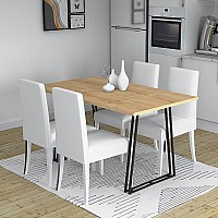 Τραπέζι Gable Megapap μεταλλικό - μελαμίνης χρώμα μαύρο - sonoma 140x80x76εκ.,Έπιπλα εσωτερικού χώρου > Τραπέζια,Έπιπλα εσωτερικού χώρου Τραπέζι Gable Megapap μεταλλικό - μελαμίνης χρώμα μαύρο - sonoma 140x80x76εκ.,Έπιπλα εσωτερικού χώρου > Τραπέζια,Έπιπλα εσωτερικού χώρου