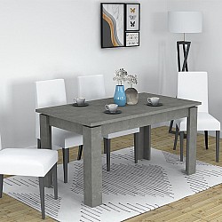 Τραπέζι Denzel Megapap μελαμίνης χρώμα ανθρακί 140x80x76εκ. Τραπέζι Denzel Megapap μελαμίνης χρώμα ανθρακί 140x80x76εκ.