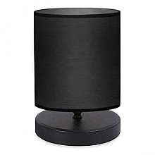 Φωτιστικό επιτραπέζιο Hassard Megapap ύφασμα/Mdf χρώμα μαύρο 15x16x22εκ.  Φωτιστικό επιτραπέζιο Hassard Megapap ύφασμα/Mdf χρώμα μαύρο 15x16x22εκ.