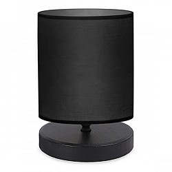 Φωτιστικό επιτραπέζιο Hassard Megapap ύφασμα/Mdf χρώμα μαύρο 15x16x22εκ. Φωτιστικό επιτραπέζιο Hassard Megapap ύφασμα/Mdf χρώμα μαύρο 15x16x22εκ.