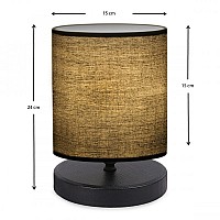 Φωτιστικό επιτραπέζιο Hassard Megapap ύφασμα/Mdf χρώμα μαύρο 15x16x22εκ.,Φωτισμός > Επιτραπέζια φωτιστικά,Φωτισμός Φωτιστικό επιτραπέζιο Hassard Megapap ύφασμα/Mdf χρώμα μαύρο 15x16x22εκ.,Φωτισμός > Επιτραπέζια φωτιστικά,Φωτισμός