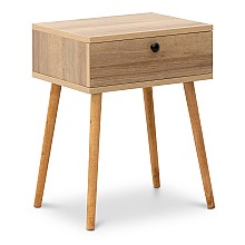 Κομοδίνο Pauline Megapap μελαμίνης χρώμα pine oak 45x35x61εκ. 
