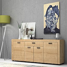 Μπουφές μελαμίνης Joseph Megapap χρώμα sonoma 177x40x76εκ. 
